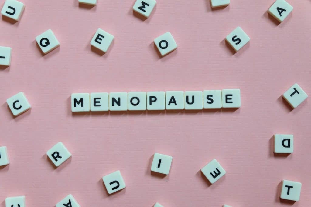 Tiles spelling out how will I know it's menopause.