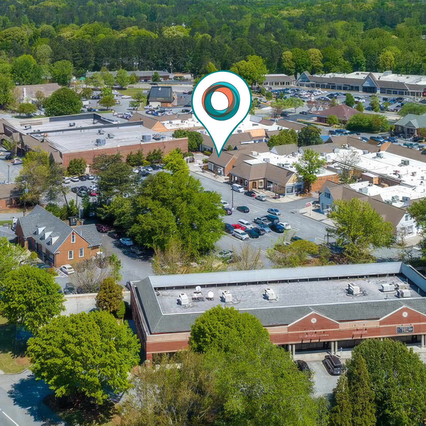 Aerial view of Nore Health in Dunwoody Village